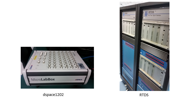 dSPACE MicroLabBox controller and RTDS real-time digital simulator in the ESCO Lab